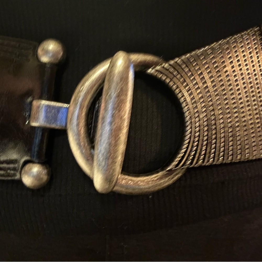 Black and pewter hip or waist belt
